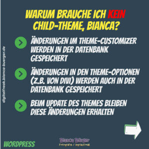 Frage zu WordPress - Brauche ich ein Child-Theme? 3 Frage zu WordPress - Brauche ich ein Child-Theme? 3
