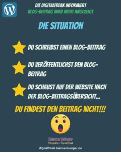 Frage zu WordPress - Warum wird mein Blog-Beitrag nicht angezeigt? 2