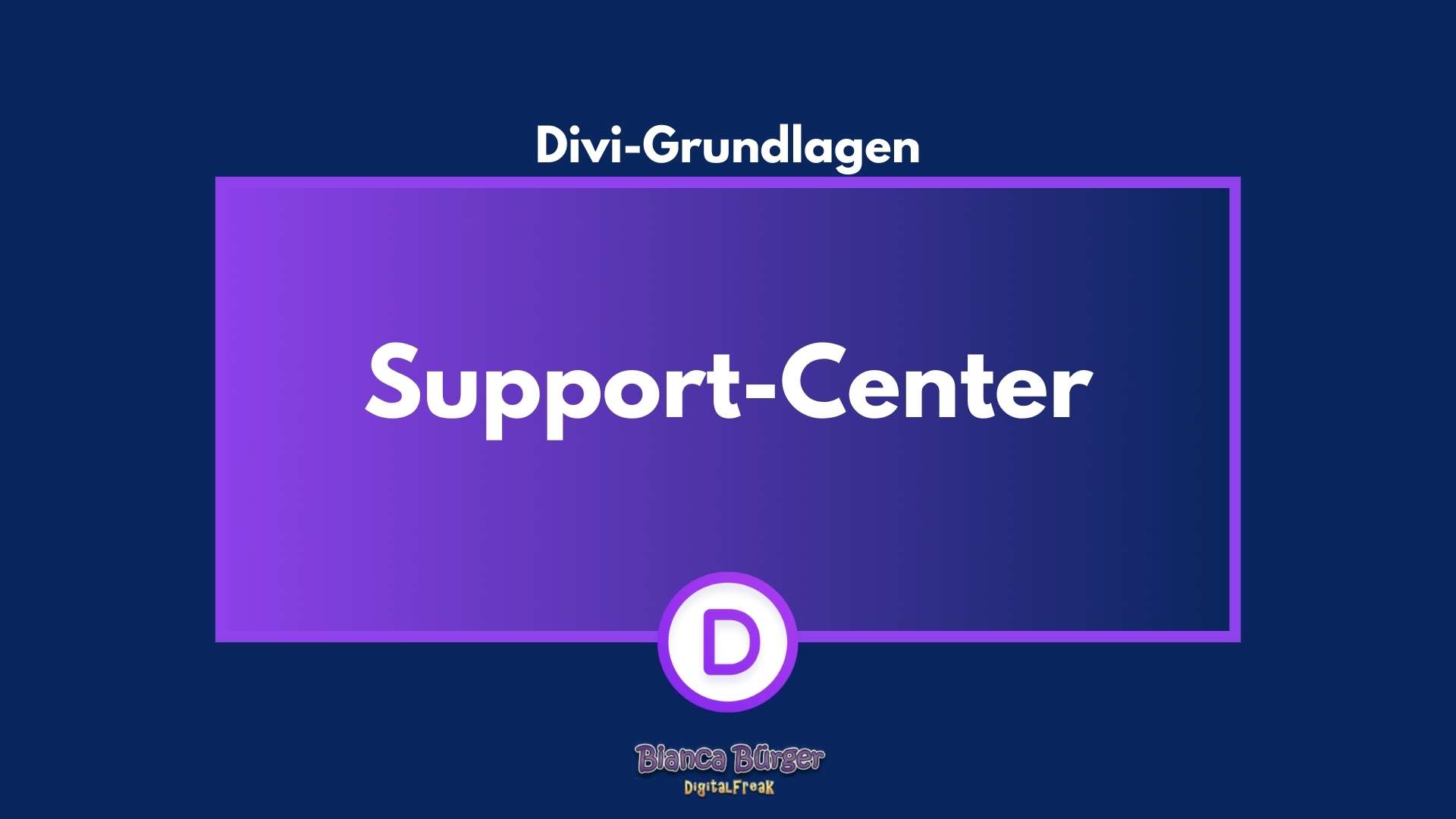 Was ist das Support-Center bei Divi? 8