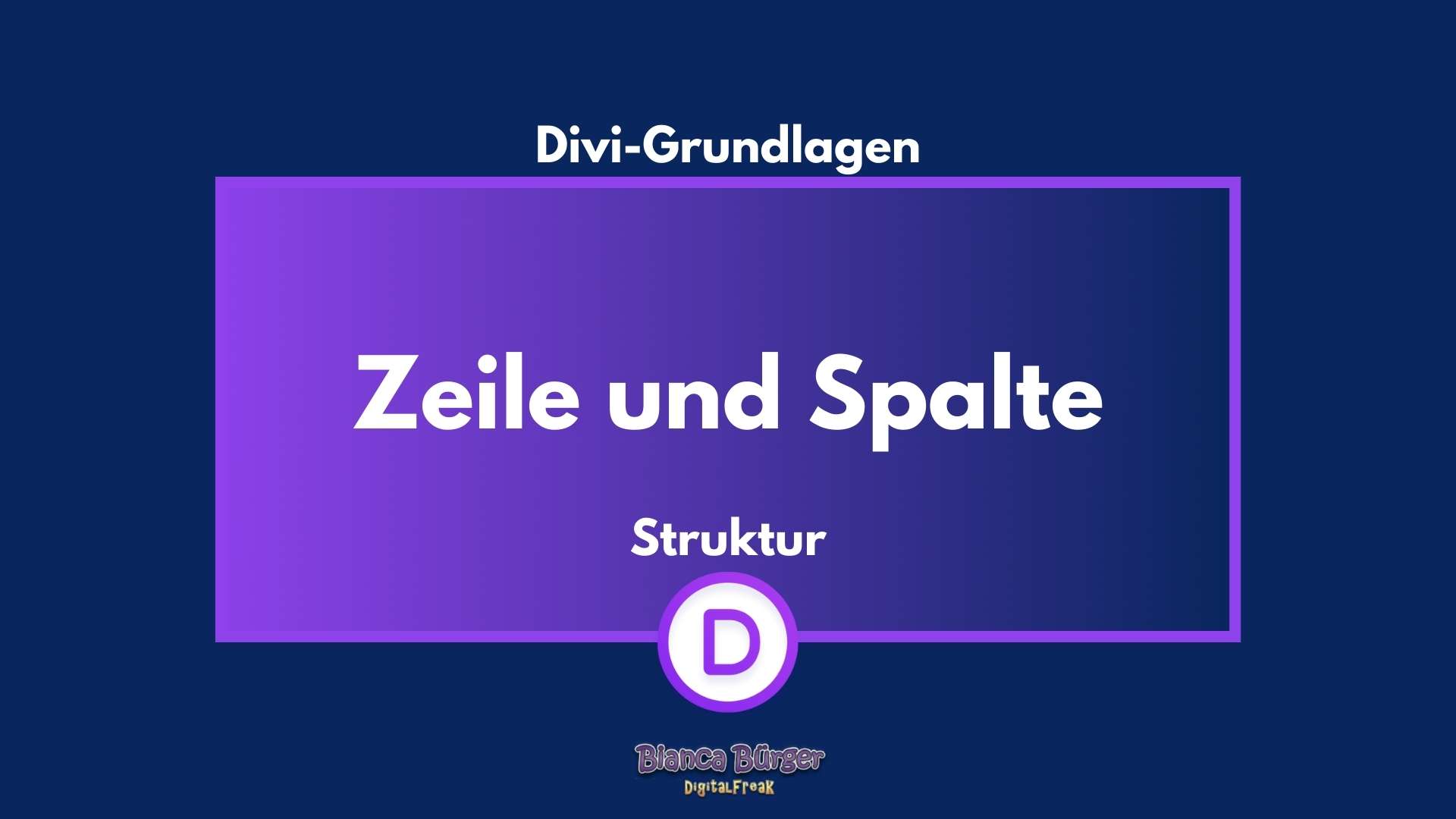 Was sind Zeile und Spalte bei Divi? 11