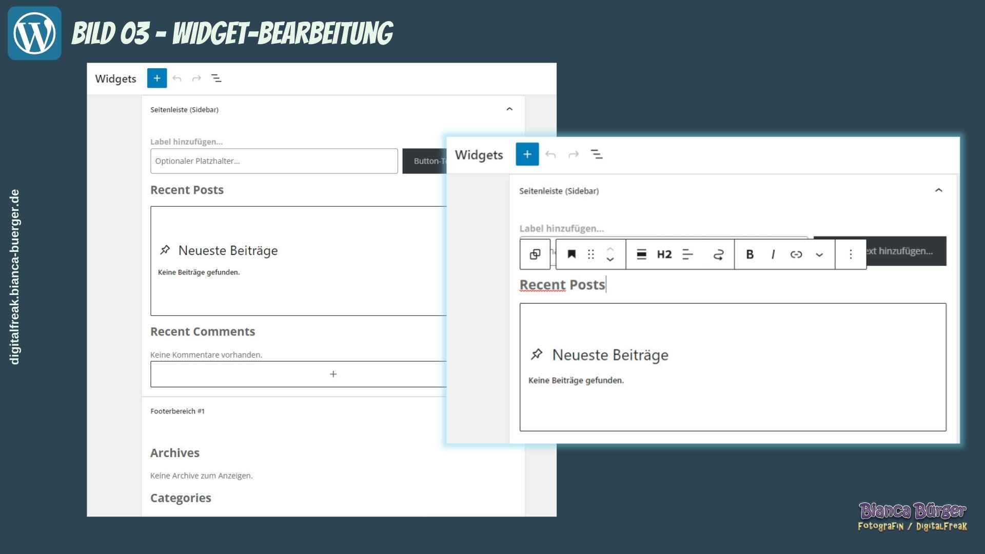 Was sind Widgets bei WordPress? 3