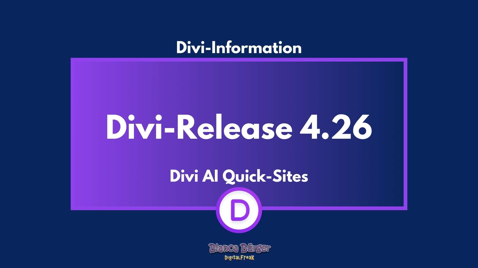 Divi-Theme und -Builder Version 4.26 2
